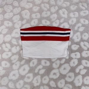 Garage Red, White, and Blue Tube Top in Size Large